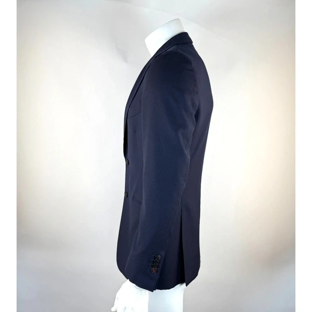 SuitSupply Vitale Barberis Canonico Wool‎ Jacket Mens 38 EUC Double-Vented Navy